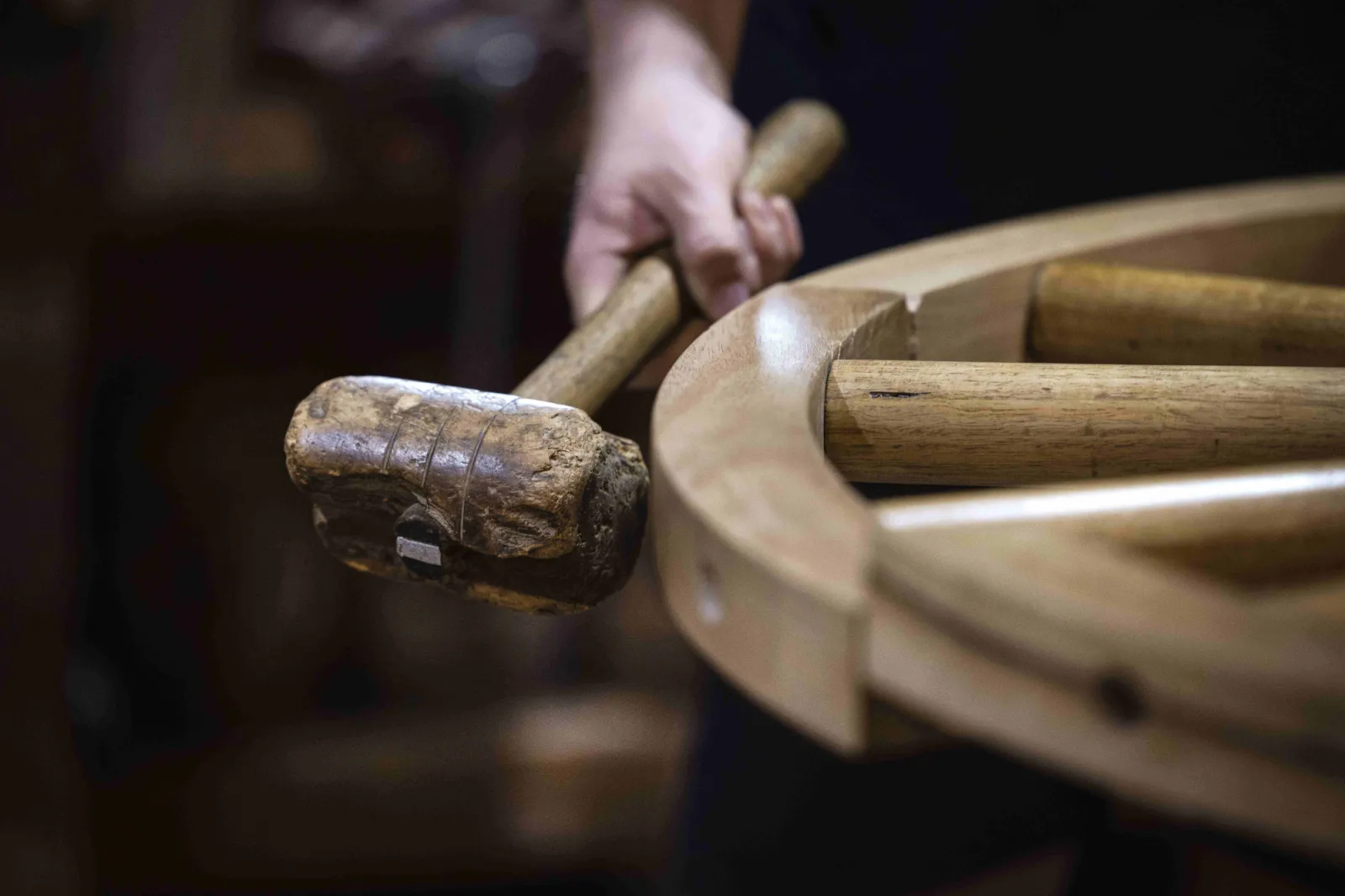 Hammer and wheel