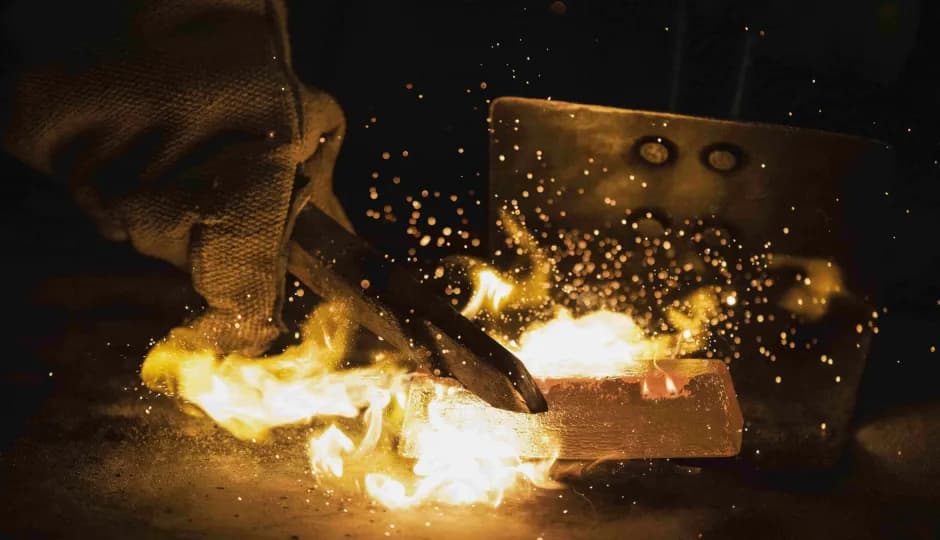 Fire and gold