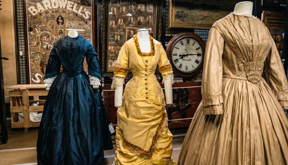 Mannequins displaying lady dresses