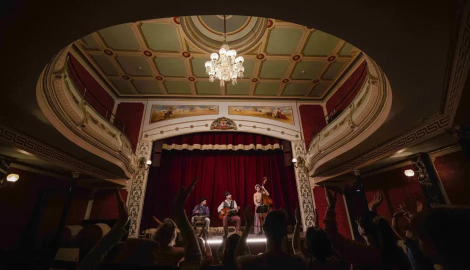Band playing in hall