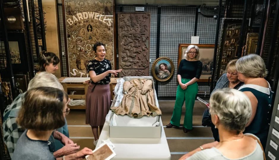 Women admiring dress