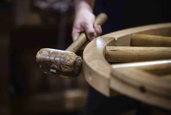 Hammer and wheel