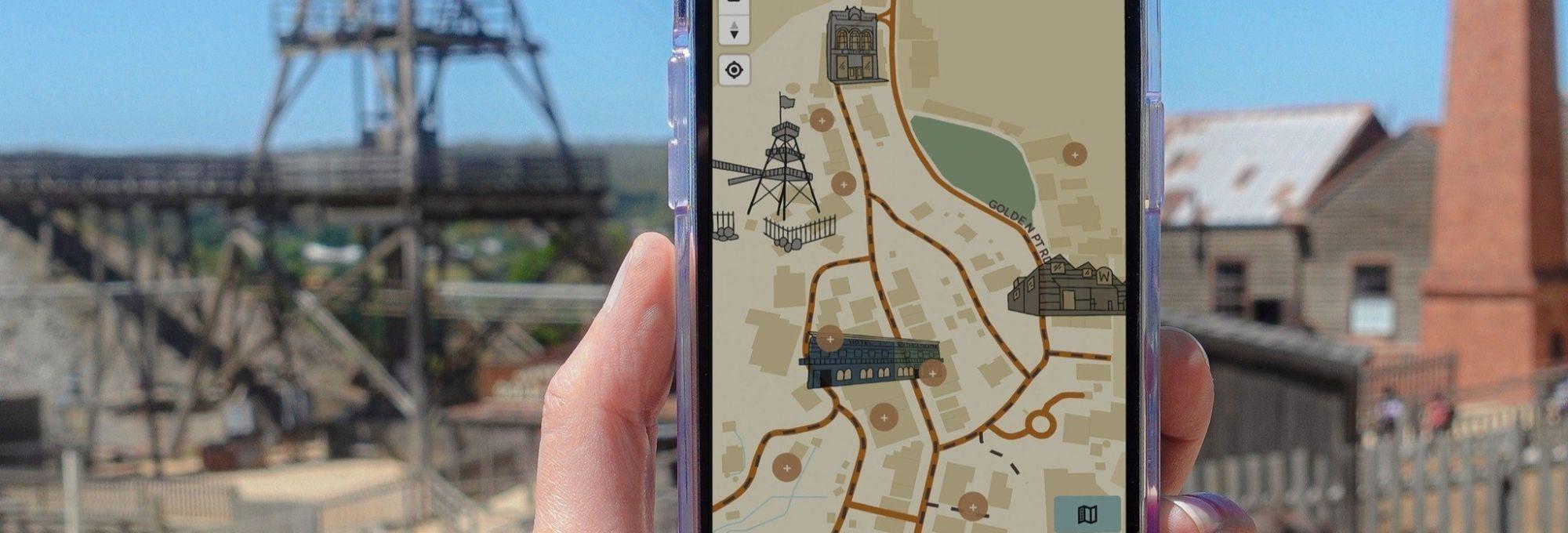 Iphone with Sovereign Hill map