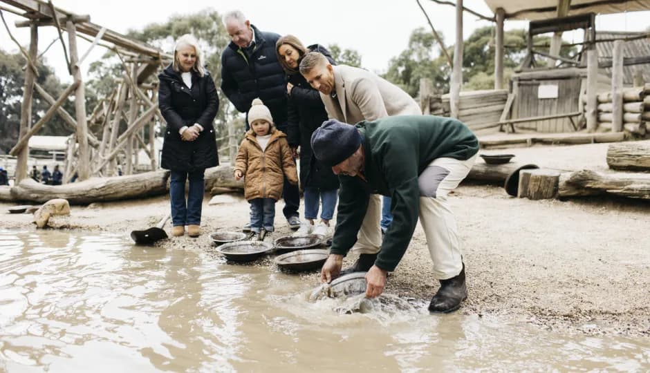 Family panning for gold